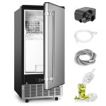 Commercial Under Counter Ice Maker Machine, 80Lbs/Day with 24lbs Ice Storage, Built-in Drain Pump/Automatic Cleaning/Timing Setting/Smart LCD Panel, Ideal for Both Home and Commercial Use - Image 2